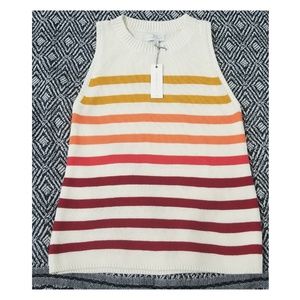 🆕️Lucky Brand ombre striped sleeveless sweater🍀